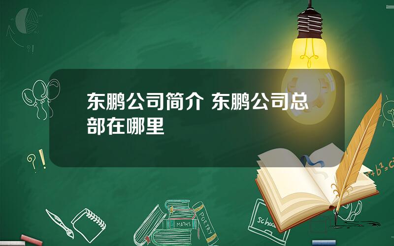 东鹏公司简介 东鹏公司总部在哪里